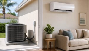 Central AC and ductless mini-split options for a Palm Bay home